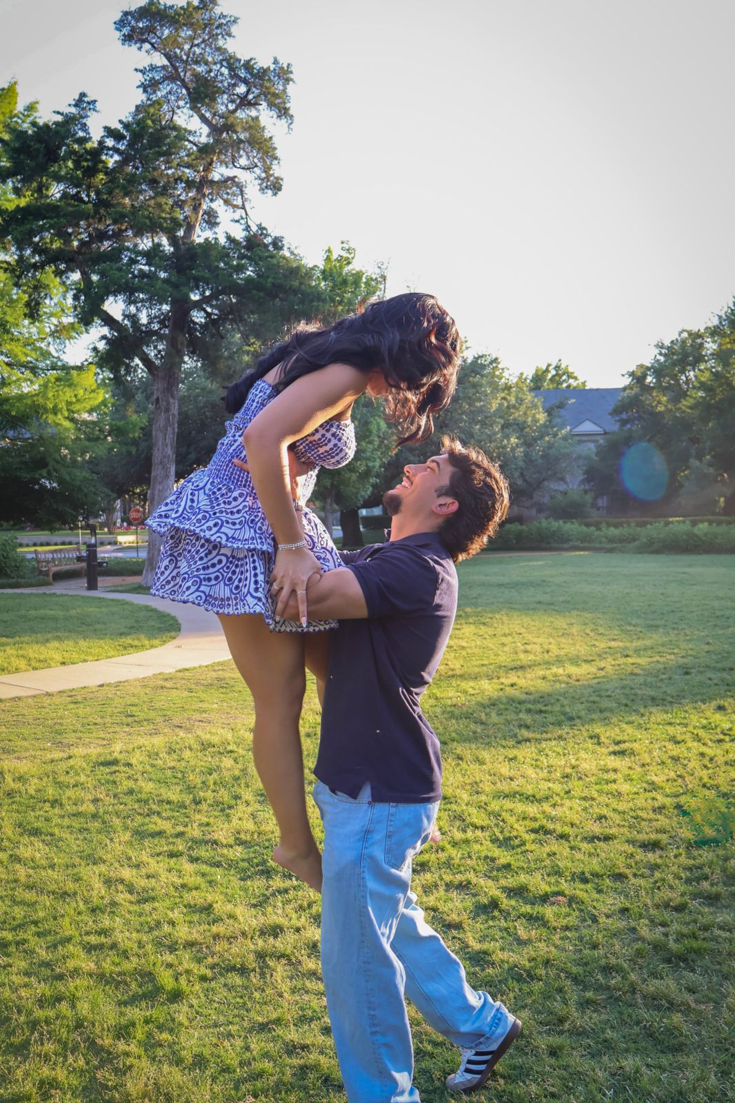 Couple portrait in the park